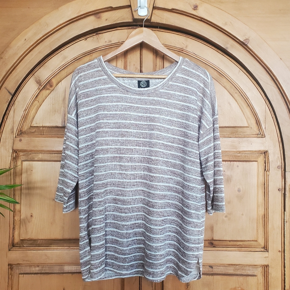 Bobeau Striped Top Size XL